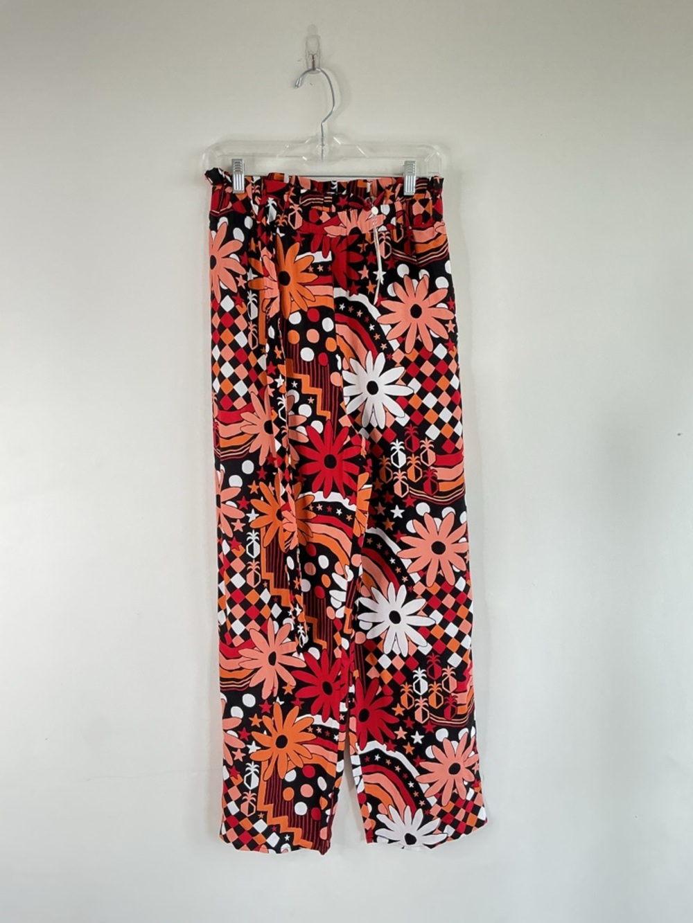 FARM Rio for Anthropologie Daisy Wide-Leg Printed Paperbag Waist Pants S - Picture 6 of 8